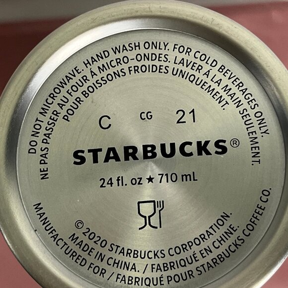 Starbucks 2021 Holiday Tumber Stainless Steel 24 Fl.Oz.  EUC. Venti Size - Picture 7 of 8